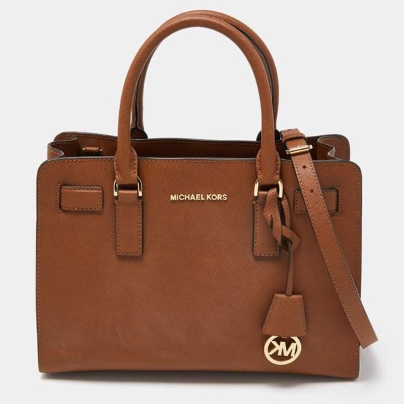 Michael Kors Brown Saffiano Leather Dillon Tote - Picture 1 of 7